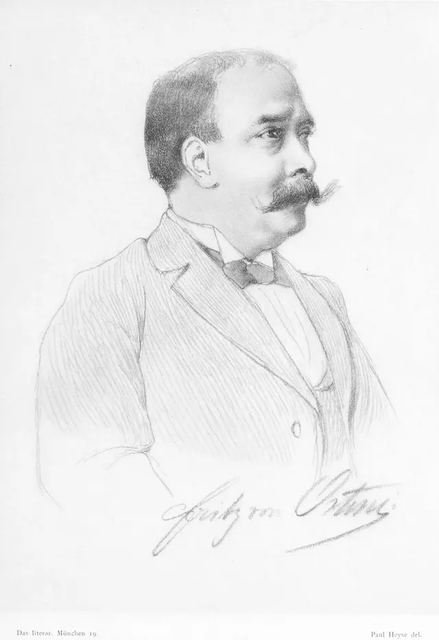 Porträt von Fritz von Ostini (Paul Heyse)